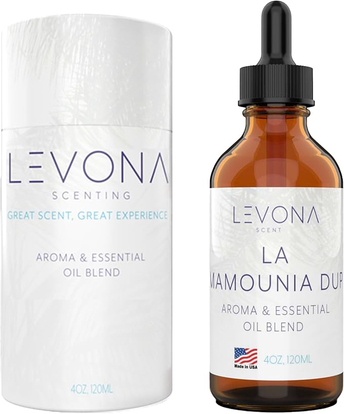 Levona Scent Essential Oils - Scents for Home, Hotel & Office Use - Perfect for Home Diffuser & Humidifiers - Aroma Fragrance Oil, Ideal for Massage, Relaxation, and Spa - La Mamounia Dup, 120ml