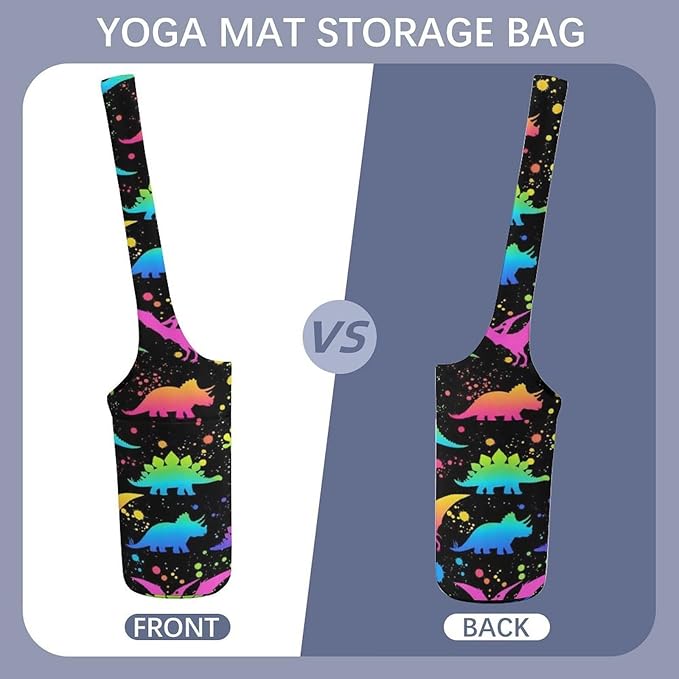 Aiyoolee Spacious Yoga Mat Storage Bag Single Shoulder Portable Carrier with Pocket for Gym Yoga Fitness