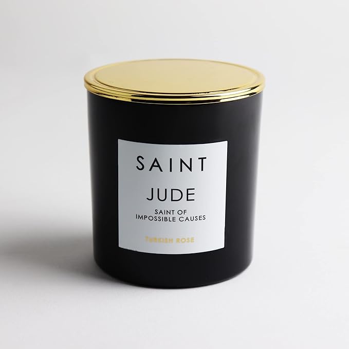 SAINT Jude Scented Candle with Prayer and Prayer Coin, Saint of Impossible Causes, Soy Coconut Aromatherapy Candle with 50 Hour Burn Time