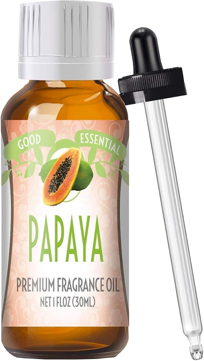 Good Essential Professional Papaya Scented Oil (30ml / 1 fl oz) for Diffusers, Candles, Soaps, Lotions, Perfume - Papaya Fragrance Oil for Soap and Candle Making