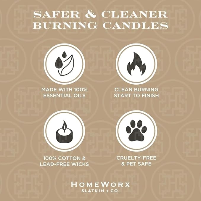 HomeWorx by SLATKIN + CO. Candle- Spun Vanilla Sugar, 18 oz. Premium Scented Candle - 30-55 Hours Burn Time