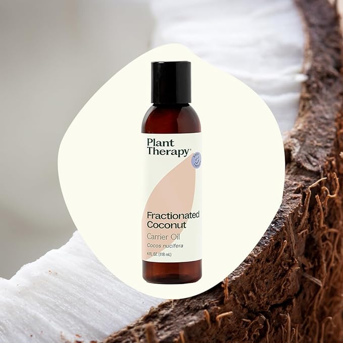 Plant Therapy Fractionated Coconut Oil for Skin, Hair, Body, Diluted Essential Oils, 100% Pure, Natural Moisturizer, Massage & Aromatherapy Liquid Carrier Oil 4 oz