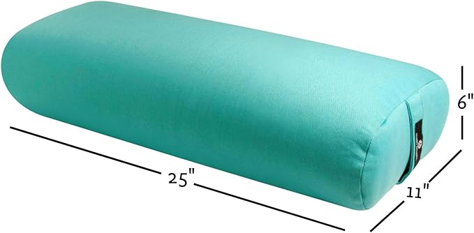 Hugger Mugger Standard Yoga Bolster - Firm, Supportive, Handmade, Durable