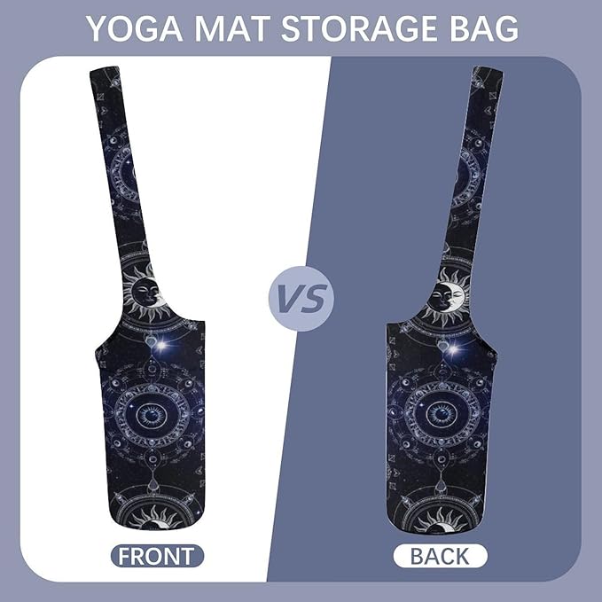 Meaudiwes Stylish Yoga Mat Bag for Women Exercise Mat Holder with Shoulder Strap Yoga Mats Totes Sports Storage Bag