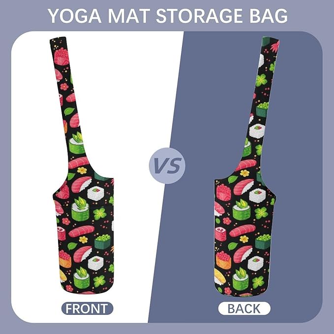 Aiyoolee Fashion Yoga Mat Bag with Large Pocket, Long Tote Yoga Bag Fit Most Mats Accessories