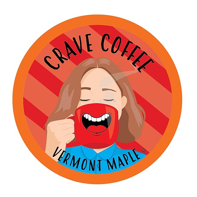 Crave Beverages Flavored Coffee Pods, Compatible with 2 K-Cup Brewers, Vermont Maple, 40 Count