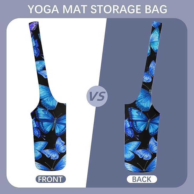 Meaudiwes Large Size Yoga Mat Bag with Long Strap, Yoga Mats Carrier Storage Bag, Exercise Mat Holder Accessories