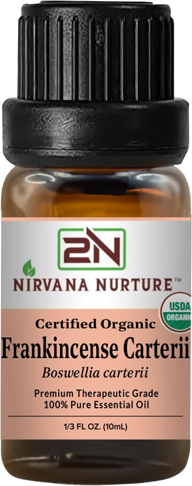Frankincense Carterii Essential Oil USDA Certified Organic, 100% Pure Natural Premium Grade, Undiluted