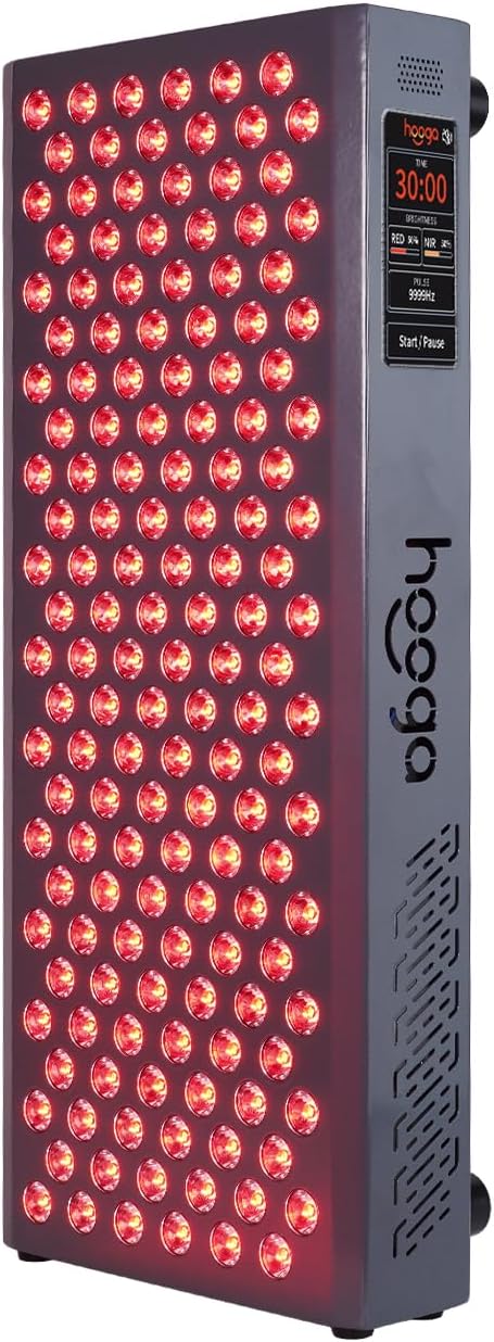 Hooga Red Light Therapy, Red Near Infrared LED Panel, 150 Quad Chip Flicker Free LEDs, Ultra Series, High Powered LED, Hanging Kit Included. ULTRA750.