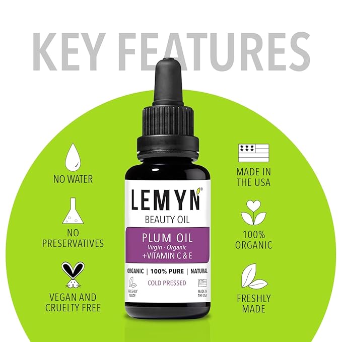 Plum Kernel Face Oil |Supercharged with Vitamin C & E | Freshly Made | Luxurious Hydration & Glow | Organic & Natural | Handcrafted Freshness from Santa Barbara, CA