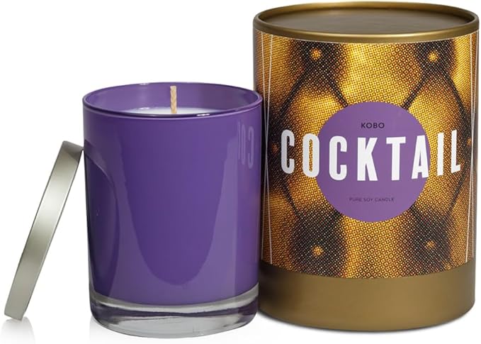 KOBO Cocktail Scented Candle for Home (11 oz) – 100% Pure Soy Candle – 80-Hour Long-Lasting, Clean Burn Time – All Natural, Vegan, Non-GMO