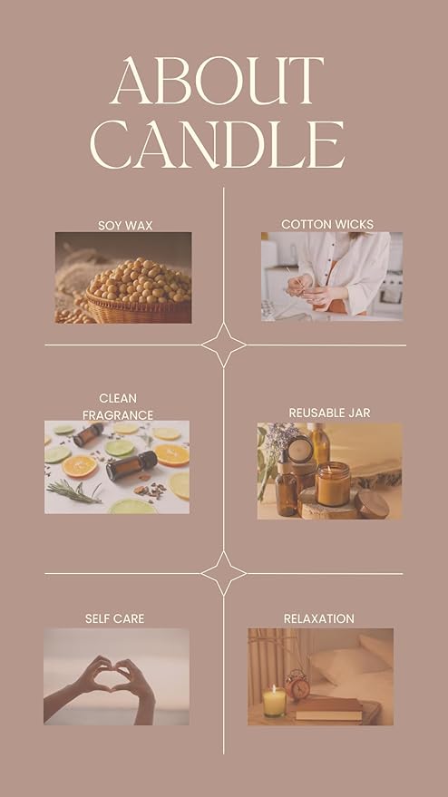 Heavenly Light LLC 100% Non-Toxic 9 oz Scented Soy Wax Candles (Vanilla Cashmere)