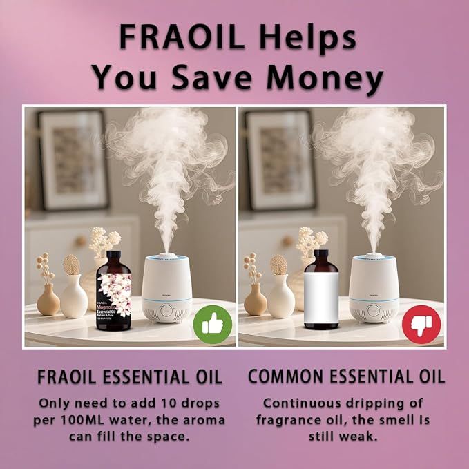 Magnolia Essential Oil, Magnolia Oil 4 Fl Oz 120ML for Diffuser Humidifier Yoga Cleaning DIY Candle Soap Making Perfume Gift for Women Essential Oils