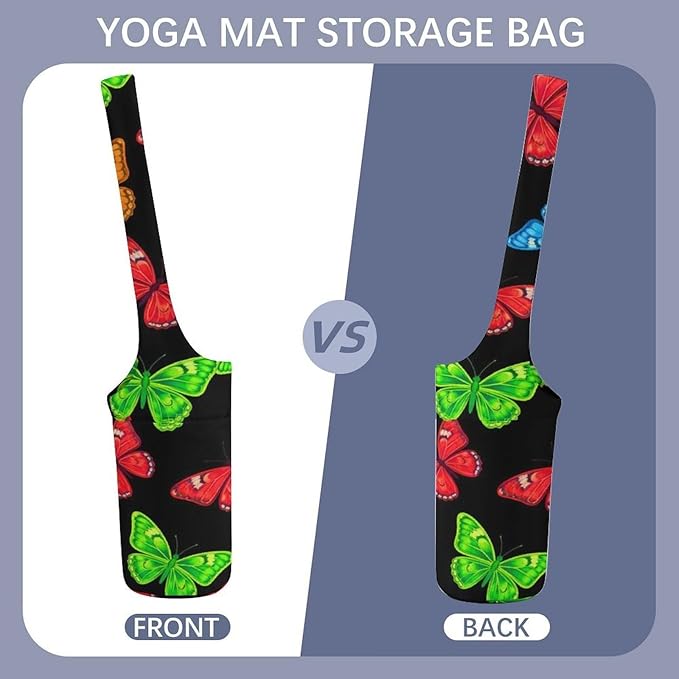 Aiyoolee Yoga Mat Bags, Large Tote Yoga Mat Carrier Holder with Water Bottle Pocket, Adjustable Shoulder Strap Storage Bag