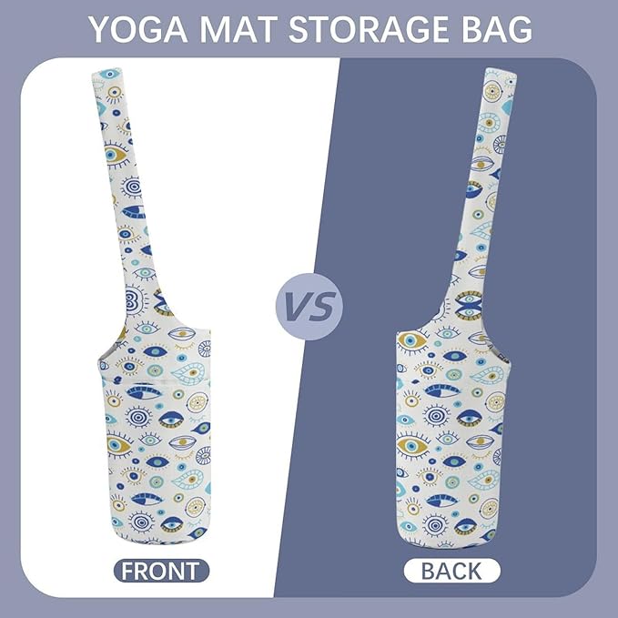KKdskkds Fantasy Evil EyesYoga Mat Bag Large Opening Long Tote Yoga Mat with Pocket Fit Most Size Mats