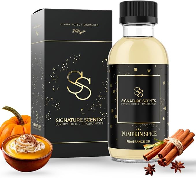 Luxury Hotel Diffuser Oil for Hotels and Homes - Aromatherapy Oils for use with an Essential Oil Diffuser at Home - Fragrance-Scent Diffuser Oil Blend (Pumpkin Spice) 4.05fl oz (120ml)