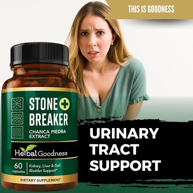 Herbal Goodness Chanca Piedra Capsules 60ct - Chanca Piedra Stone Breaker for Kidney and Gallbladder Health Support - Supports Kidney Function and Gallbladder Wellness - 1 Bottle