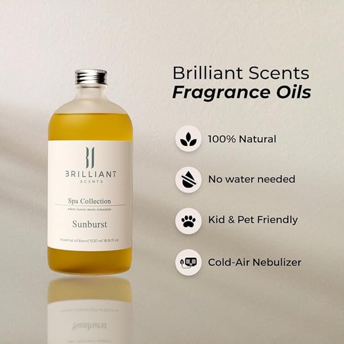 Brilliant Scents Blueberry Shortbread Fragrance Oil 500ml - Premium Diffuser Oil for Home, Office, Hotels - Long Lasting, Plant-Based, Meets IFRA Standards, USA-Made - Blueberries, Whipped Cream Scent
