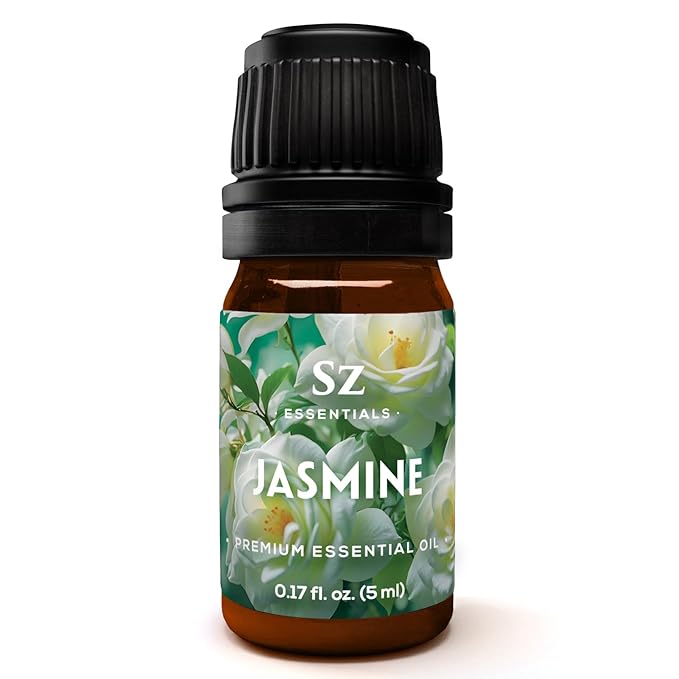 Jasmine Absolute Essential Oil – 100% Pure & Undiluted – 4 Jasminum Species – Divine Floral & Exotic Scent! – Aromatherapy & Natural Perfumery - Therapeutic Grade & Vegan – 0.17oz (5mL)