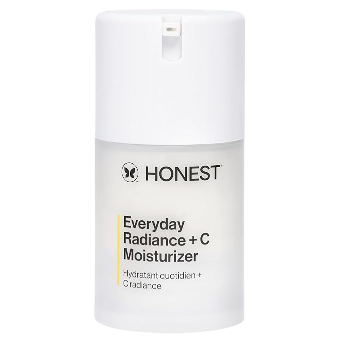 Honest Beauty Everyday Radiance Vitamin C Lightweight Moisturizer, Brightens Improves Skin Tone, Gentle for Sensitive Skin, Fragrance-Free, Vegan, 1.7 fl oz