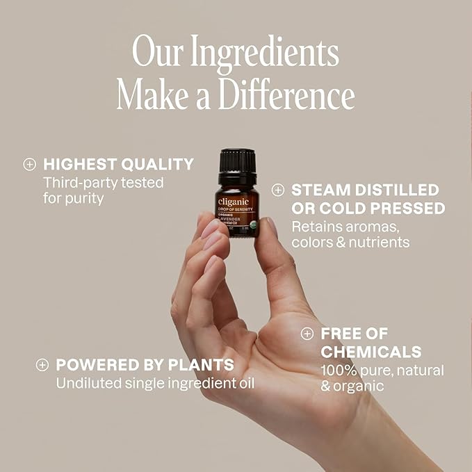 Cliganic USDA Organic Eucalyptus Essential Oil, 100% Pure | Natural Aromatherapy Oil for Diffuser Steam Distilled | Non-GMO Verified