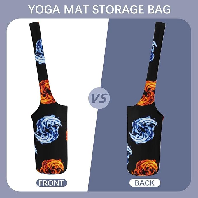 Aiyoolee Spacious Yoga Mat Storage Bag Single Shoulder Portable Carrier with Pocket for Gym Yoga Fitness