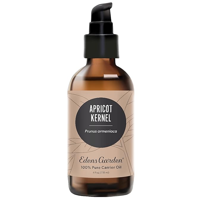 Edens Garden Apricot Kernel Carrier Oil- 100% Pure Premium Cold Pressed, Natural Moisturizer for Face, Skin, Hair, Lips & Nails, Diluting Essential Oils- Antioxidant & Vitamin E Rich 118 ml (4 fl oz)