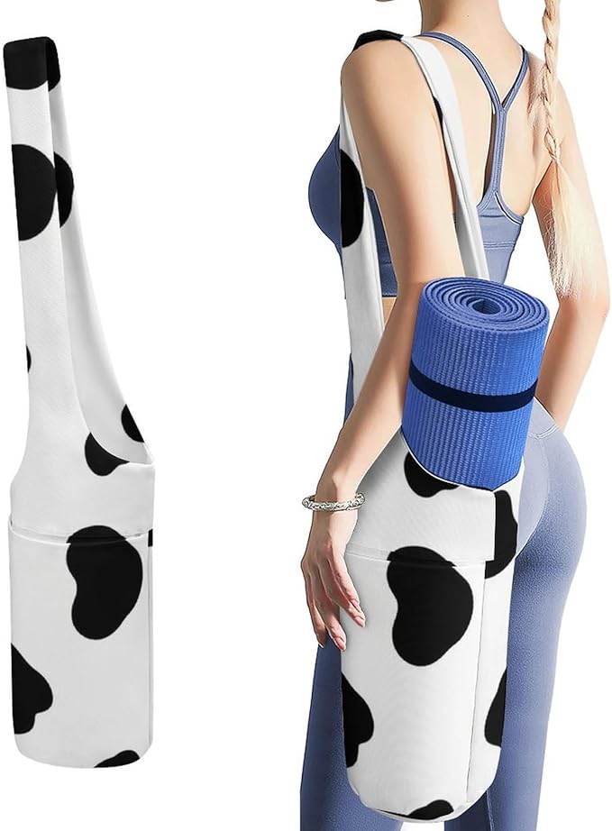 Meaudiwes Stylish Yoga Mat Bag for Women Exercise Mat Holder with Shoulder Strap Yoga Mats Totes Sports Storage Bag