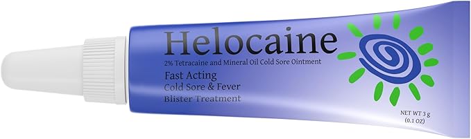 Fast Acting Cold Sore Canker Sore Treatment for Lips & Inside Mouth, Oral and Topical Rapid Pain Relief Over-The-Counter, 3g, 0.1 oz Tube, 1 Pack