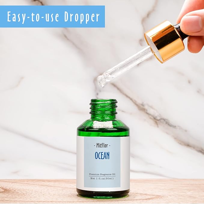 Ocean Fragrance Oil, MitFlor Single Scented Oil, Large Size Premium Grade Fragrance Oil for Diffuser, Soap & Candle Making Scent, Fresh Aromatherapy Oil for Home Fragrance, 30ml