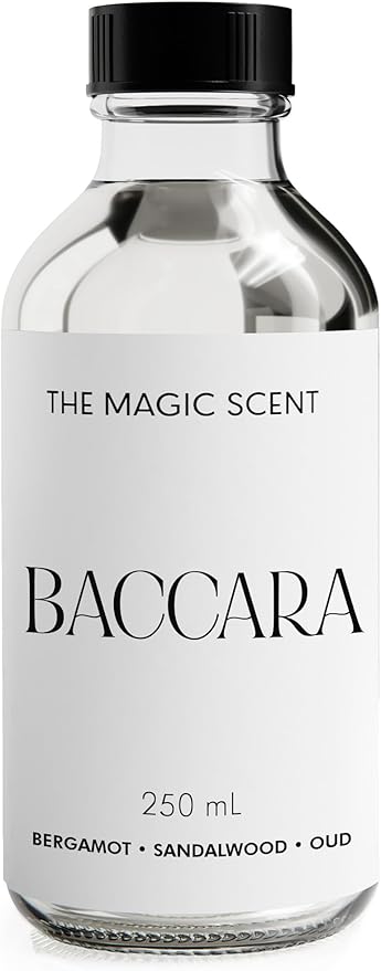 The Magic Scent Baccara Diffuser Oil - Hotel & Home Luxury Scents Inspired by Baccarat Rouge - Diffuser Oil Scents for Home Designed for Use in All Diffusers - 8.5 fl oz, 250 mL