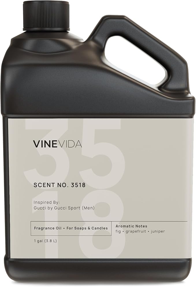 VINEVIDA Scent NO. 3518 Fragrance Oil - 1 Gallon (8lbs) - Fragrance Oil for Candle Making - Made in USA Candle Scents Scents for Soap Making