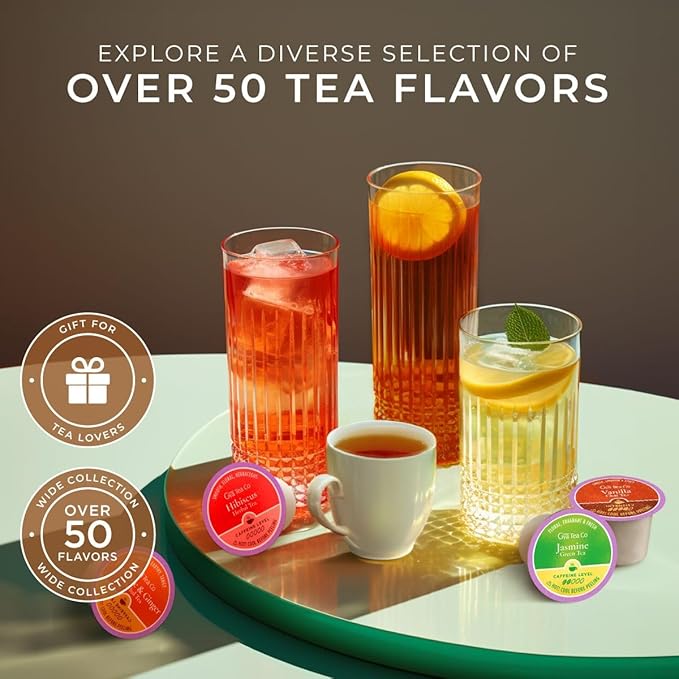Gya Tea Co Turmeric Ginger Herbal Tea Pod (16 Count)- Decaf Wellness Tea for Body Comfort & Relaxing