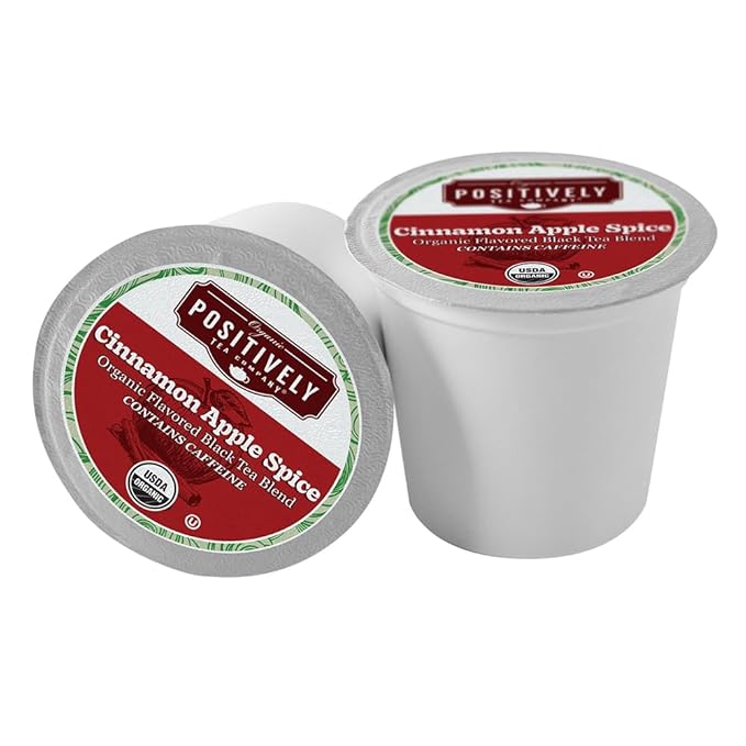 Organic Positively Tea Company, Cinnamon Apple Spice Black Tea, K-Cup Compatible, 24 Pods