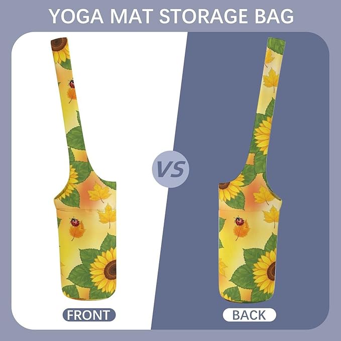 Aiyoolee Portable Yoga Mat Carrier Single Shoulder Bag with Pocket Spacious for Yoga Gym Fitness Travel