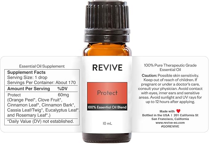 Protect Essential Oil Blend 2 Pack by Revive Essential Oils - 100% Pure Therapeutic Grade, for Diffuser, Humidifier, Massage, Aromatherapy, Skin & Hair Care