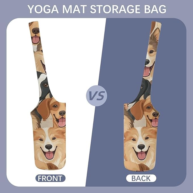 Meaudiwes Large Size Yoga Mat Bag with Long Strap, Yoga Mats Carrier Storage Bag, Exercise Mat Holder Accessories