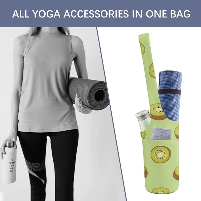 Meaudiwes Large Size Yoga Mat Bag with Long Strap, Yoga Mats Carrier Storage Bag, Exercise Mat Holder Accessories