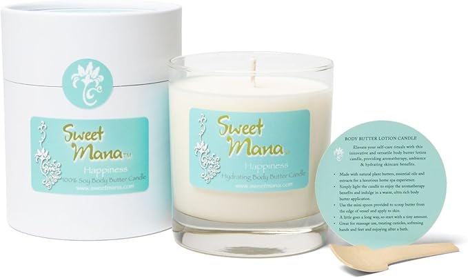 | Lotion Candle | Luxury Soy Candle | Aromatherapy Massage Candle | Massage Oil Candles | Inspire | Sea Salt + Orchid | Spa Scent | Hand Poured in USA | 9 oz.