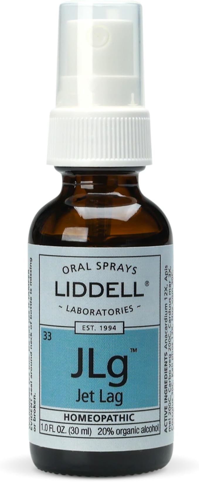 Liddell Homeopathic Jet Lag Remedy, 1 Fluid Ounce