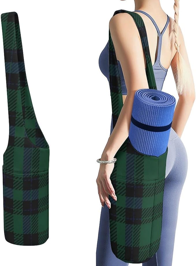 Aiyoolee Yoga Mat Bags, Large Tote Yoga Mat Carrier Holder with Water Bottle Pocket, Adjustable Shoulder Strap Storage Bag