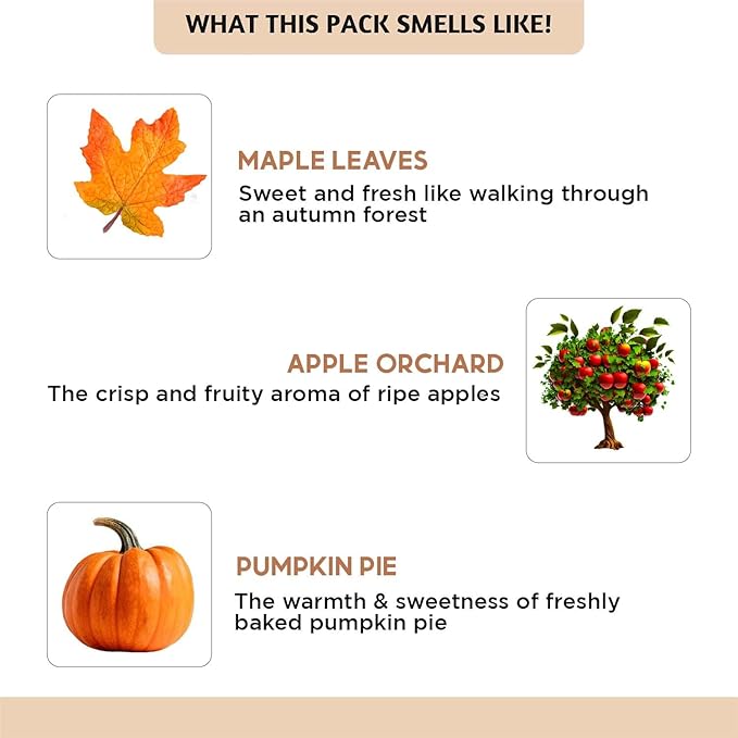 Folkulture Autumn Whisper Essential Oils Set | 6 Cozy Fragrance Oils for Diffusers | Pumpkin Spice & Warm Fall Scents | Aromatherapy Oils for Relaxation, Home & Self-Care