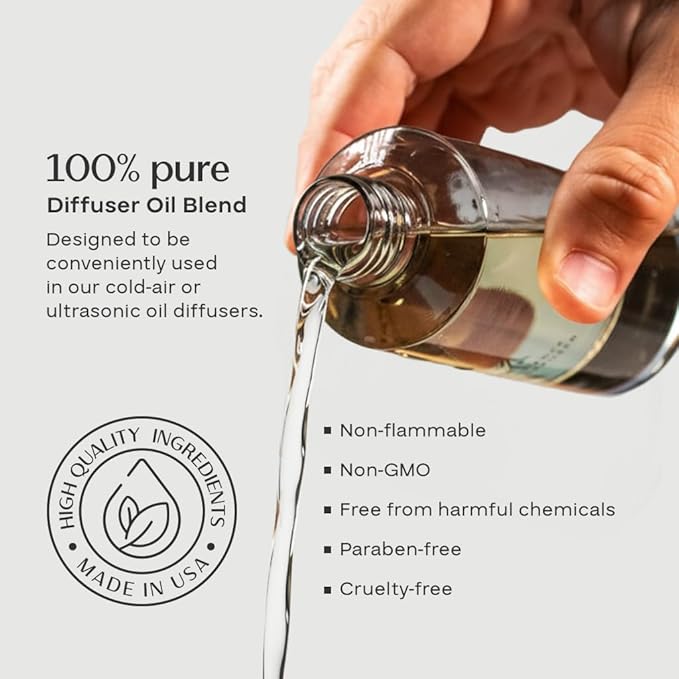 AromaPlan Hotel Scents Santal 16 Fl Oz (473ml), Home Luxury Aroma & Hotel Diffuser Oil- Hotel Diffuser Oil for Aromatherapy- USA Made, Bigger Bottle, Bolder Aroma & Longer Lasting