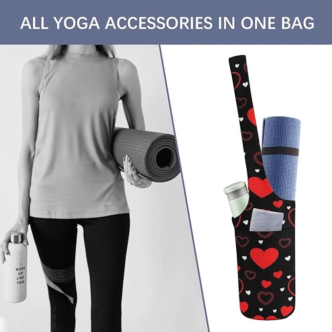 Meaudiwes Stylish Yoga Mat Bags Sports Yoga Totes Fits Most Size Mats Exercise Mat Carrier Storage Bag Yoga Gifts for Women