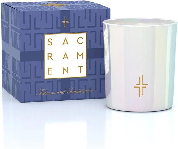 SAINT X Ali Landry Sacrament Scented Candle - Tuberose & Sandalwood Soy Coconut Aromatherapy Candle - Long-Lasting 80-Hour Burn Time - Decorative, Relaxing, Fragrant Home Decor & Gift