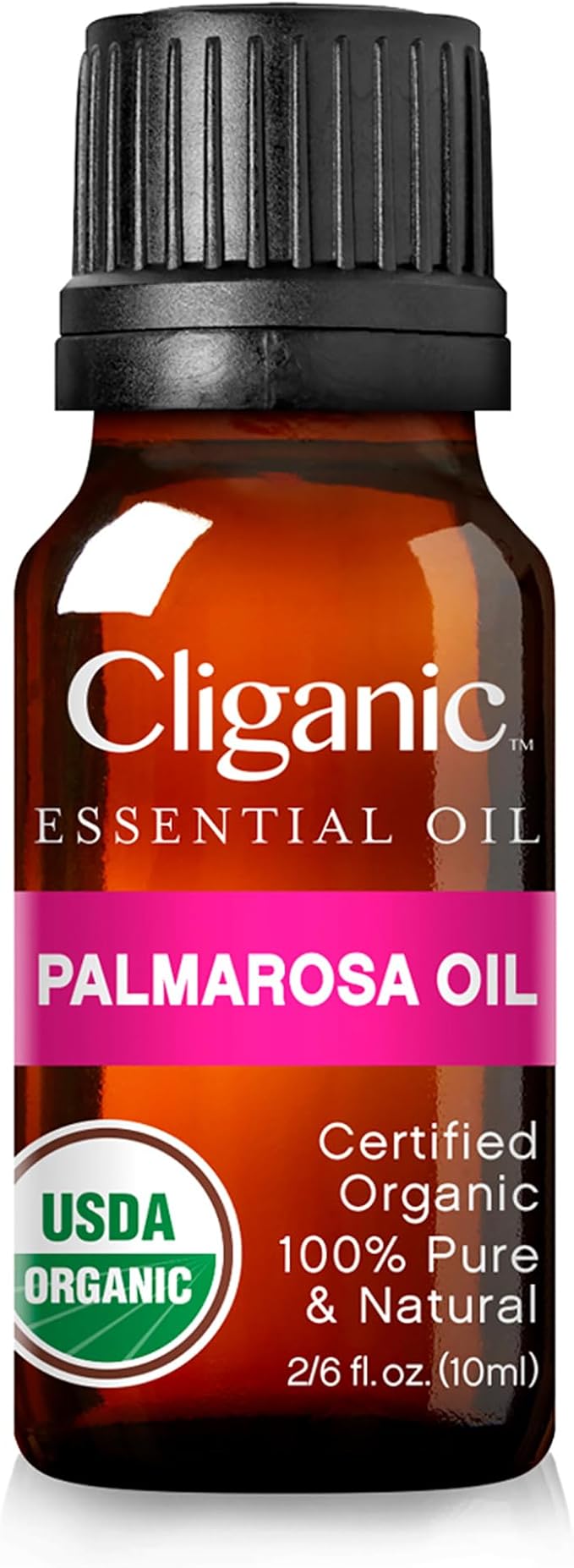 Cliganic Organic Palmarosa Essential Oil, 100% Pure Natural Undiluted (10ml), for Aromatherapy | Non-GMO Verified (Packaging May Vary)