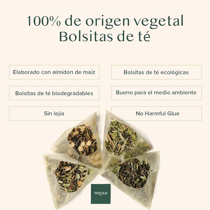 VAHDAM, Assorted Tea Sampler (15 Different Variety in Individually Wrapped Pyramid Tea Bags) Long Leaf Premium Teas I Teas Gift Set I Ideas for Tea Lovers | Gifts for Women & Men