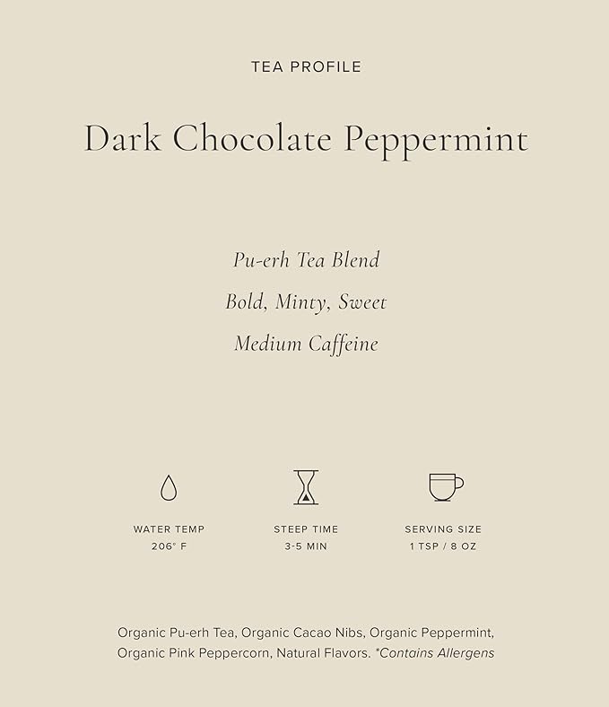 Art of Tea | 12 Count Sampler Box | Dark Chocolate Peppermint Dessert Tea