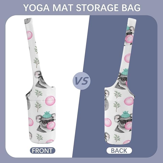 Aiyoolee Portable Yoga Mat Carrier Single Shoulder Bag with Pocket Spacious for Yoga Gym Fitness Travel