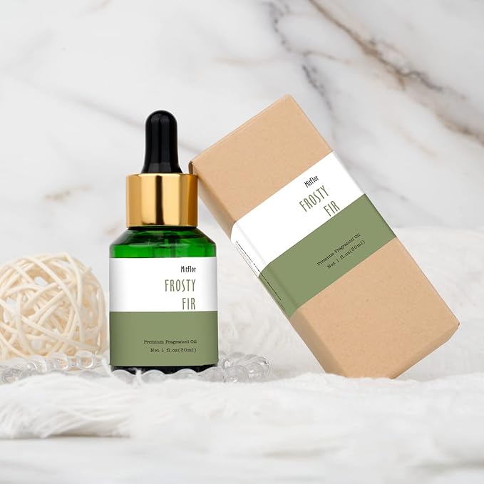 Frosty Fir Fragrance Oil, MitFlor Single Diffuser Essential Oil, Large Size Premium Grade Fragrance Oil for Soap & Candle Making, Aromatherapy Oil, Refreshing & Forest Scent for Home Fragrance, 30ml